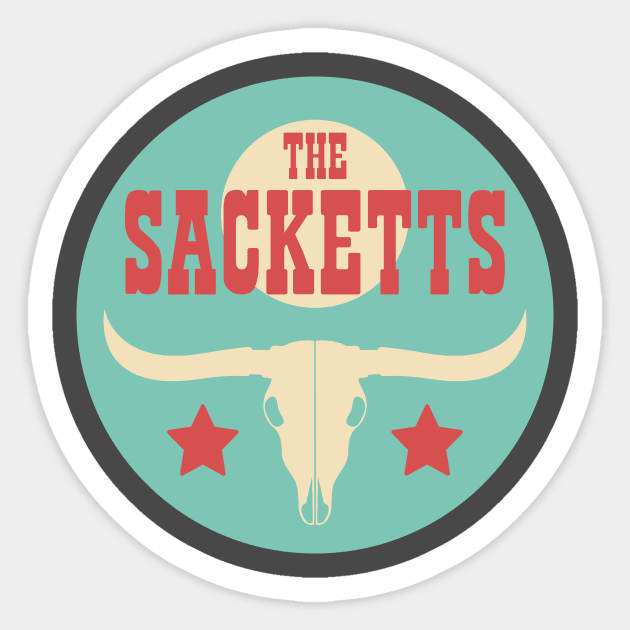 The Sacketts (Retro) Sticker by robotrobotROBOT